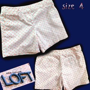 🗺️ Ann Taylor Loft The Riviera Shorts Geometric Shorts size 4, 6" Short